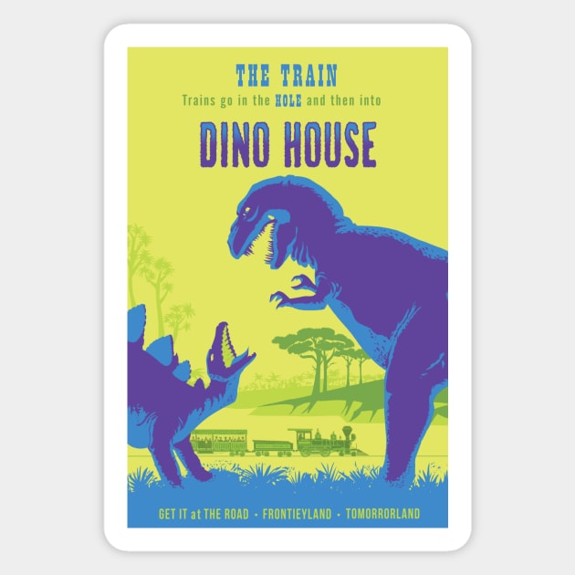 "DINO HOUSE" - Disnerland Parody Magnet by disnerland